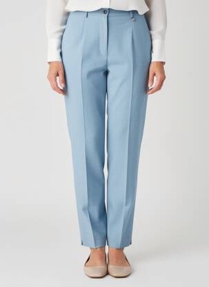 Pantalon slim poches taille haute bleu BRUNO SAINT HILAIRE femme