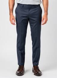 Pantalon slim tissage popeline taille normale bleu IZAC homme