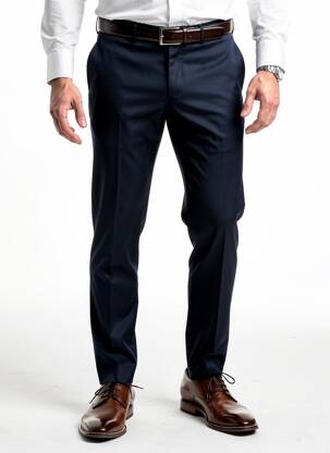 Pantalon slim stretch taille normale bleu IZAC homme