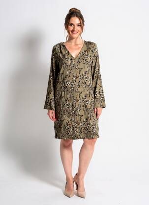 Robe courte manches longues manches longues vert LOLA ESPELETA femme