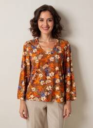 T-shirt manches longues manches longues orange LE PETIT BAIGNEUR femme