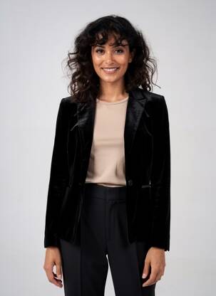 Blazer coupe cintrée noir MOLLY BRACKEN femme