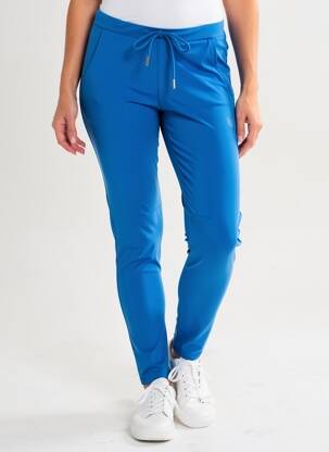 Jogging slim taille normale bleu HBT femme