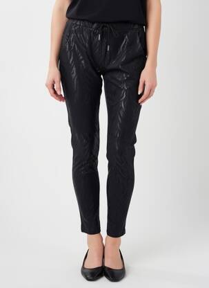 Pantalon slim taille élastique taille normale noir HBT femme