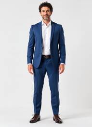 Costume de ville finition intérieure doublure satiné bleu THOMAS GOODWIN homme
