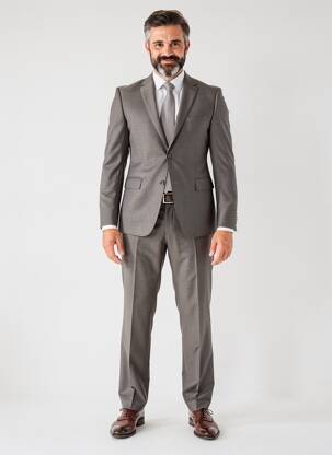 Costume de ville manches longues gris IZAC homme