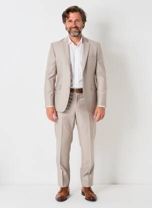 Costume de ville manches longues beige IZAC homme
