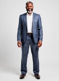 Costume de ville poches bleu IZAC homme