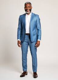 Costume de ville coupe costume bleu KAMAO homme