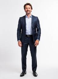 Costume de ville manches longues bleu NINO LORETTI homme