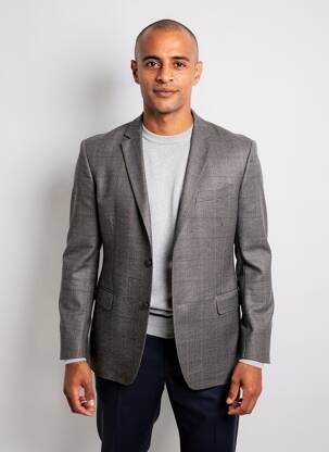 Blazer finition intérieure doublée gris NINO LORETTI homme