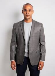 Blazer finition intérieure doublée gris NINO LORETTI homme