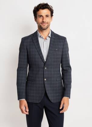Blazer tissage chiné gris THOMAS GOODWIN homme