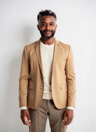 Blazer finition intérieure doublée marron IZAC homme