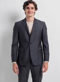 Blazer coupe cintrée bleu THOMAS GOODWIN homme