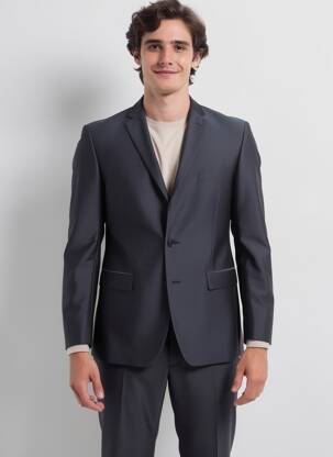 Blazer coupe cintrée bleu THOMAS GOODWIN homme