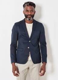 Blazer coupe cintrée bleu THOMAS GOODWIN homme