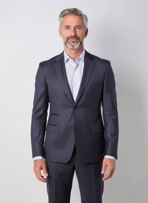 Blazer coupe cintrée bleu NINO LORETTI homme
