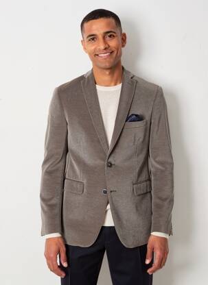 Blazer coupe cintrée beige THOMAS GOODWIN homme