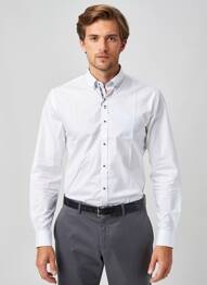 Chemise manches longues coupe cintrée blanc DARIO BELTRAN homme