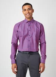 Chemise manches longues poches violet MARVELIS homme