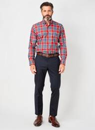 Chemise manches longues poches rouge DARIO BELTRAN homme