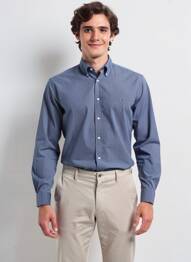 Chemise manches longues coupe cintrée bleu TOMMY HILFIGER homme