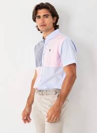 Chemise manches courtes coupe droite bleu RUCKFIELD homme