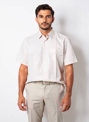 Chemise manches courtes poches gris PIERRE CARDIN homme