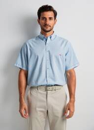 Chemise manches courtes poches bleu DARIO BELTRAN homme