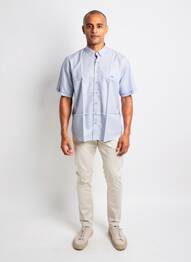 Chemise manches courtes poches bleu DARIO BELTRAN homme