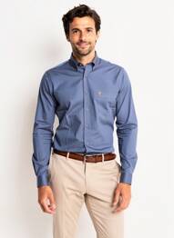 Chemise manches longues imprimé fantaisie bleu DARIO BELTRAN homme