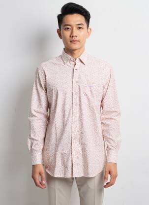 Chemise manches longues imprimé fantaisie rouge MISE AU GREEN homme