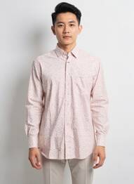 Chemise manches longues imprimé fantaisie rouge MISE AU GREEN homme