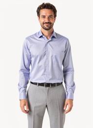 Chemise manches longues coupe droite violet MARVELIS homme