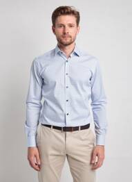 Chemise manches longues imprimé fantaisie bleu MARVELIS homme