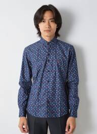 Chemise manches longues imprimé fantaisie bleu THE SURFCAR homme