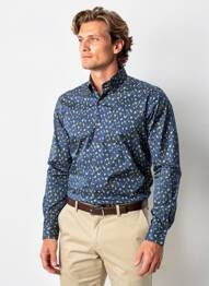 Chemise manches longues imprimé fantaisie bleu THE SURFCAR homme