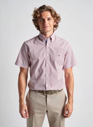 Chemise manches courtes imprimé fantaisie rouge TOMMY HILFIGER homme