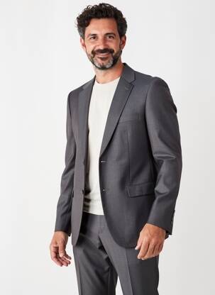 Blazer tissage chiné gris PRE END homme