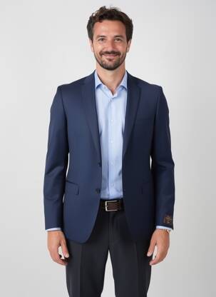 Blazer tissage chiné bleu NINO LORETTI homme