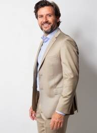 Blazer tissage chiné beige IZAC homme