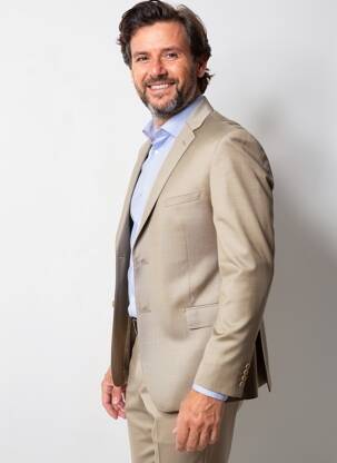 Blazer tissage chiné beige IZAC homme