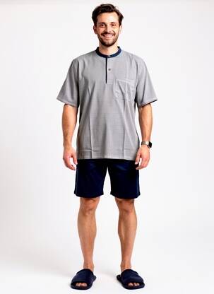 Pyjama bas short bleu EMINENCE homme