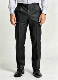 Pantalon droit tissage chiné taille normale gris STUDIO MILANO homme