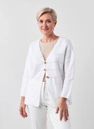Gilet manches longues manches 3/4 blanc GRIFFON femme