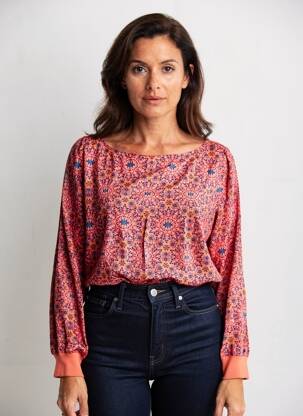Top coupe cintrée manches longues rose LA FIANCÉE femme