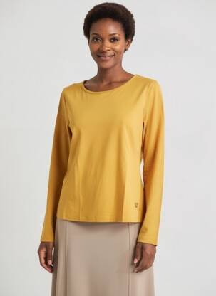 T-shirt manches longues manches longues jaune PAUL BRIAL femme