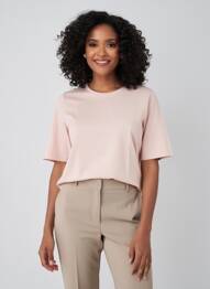 T-shirt stretch manches courtes rose BETTY BARCLAY femme