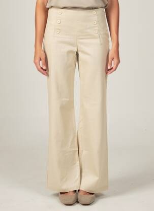 Pantalon flare stretch taille normale beige LA FIANCÉE femme